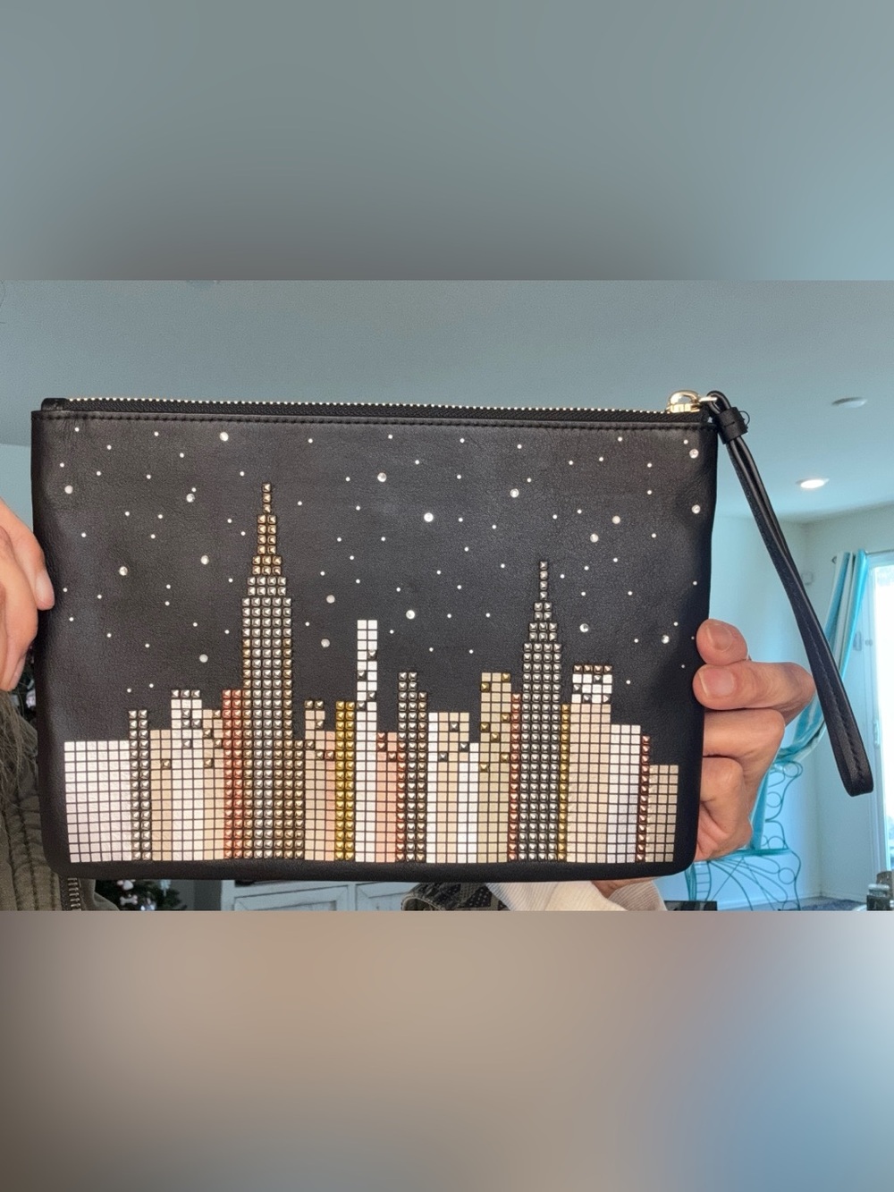 Kate Spade Glitzy Ritzy Skyline Willa clutch NEW with Dust bag - Picture 5 of 15